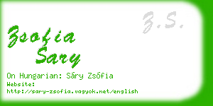zsofia sary business card